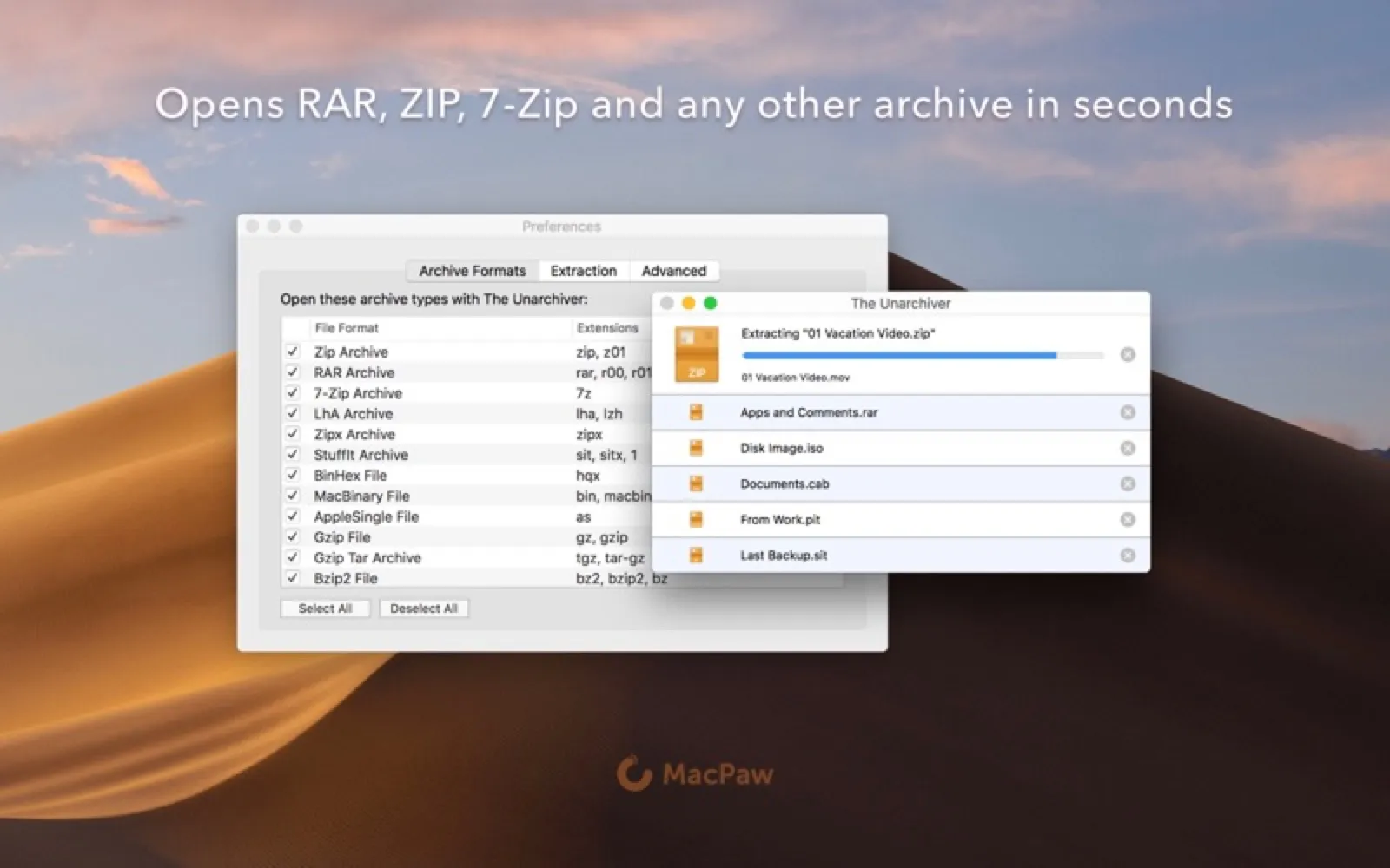 The Unarchiver screenshot 1 of 4